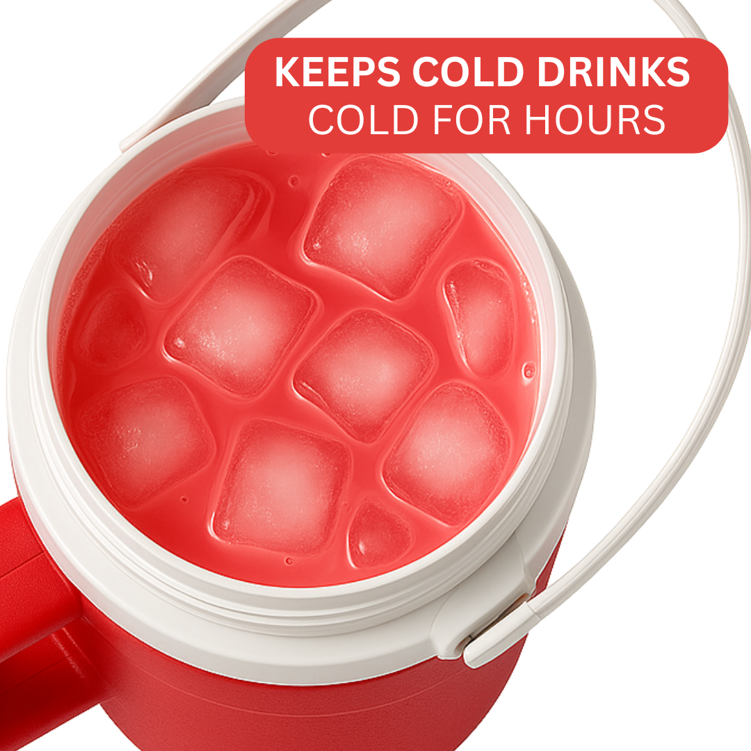 4 Pc. Thermal Jug Set – 5 Gal, 2 Gal, ½ Gal & 900ml | Cold Drink Cooler Dispenser with Faucet | Portable Insulated Water Jugs for Travel, Sports, Parties & Outdoor Adventures