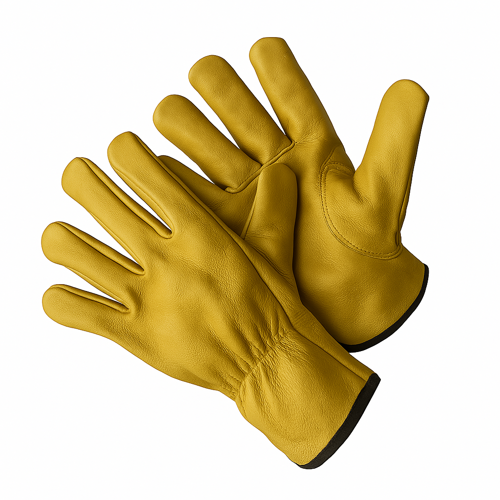 1 Dz. Cowgrain Golden Brown Driver Gloves With Keystone Thumb, XL