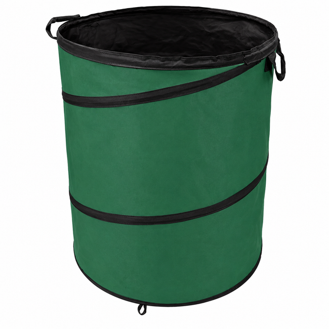 22" x 28" Collapsible Garden Waste Bag, Heavy Duty Pop-Up Yard Waste Bin with Reinforced Spring Frame & Carry Handles, Foldable Reusable Leaf Collection Bag for Lawn, Garden, Garage & Outdoor Cleanup