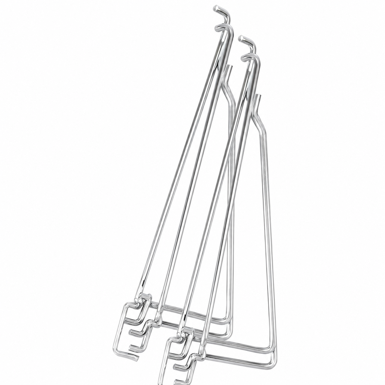 2 Pc. Shelf Bracket Peg Hooks for Pegboard, 10 Inch Zinc-Plated Steel Shelf Support Hooks, Heavy-Duty Pegboard Shelf Brackets, Rust Resistant, Easy Install, 2-Pack