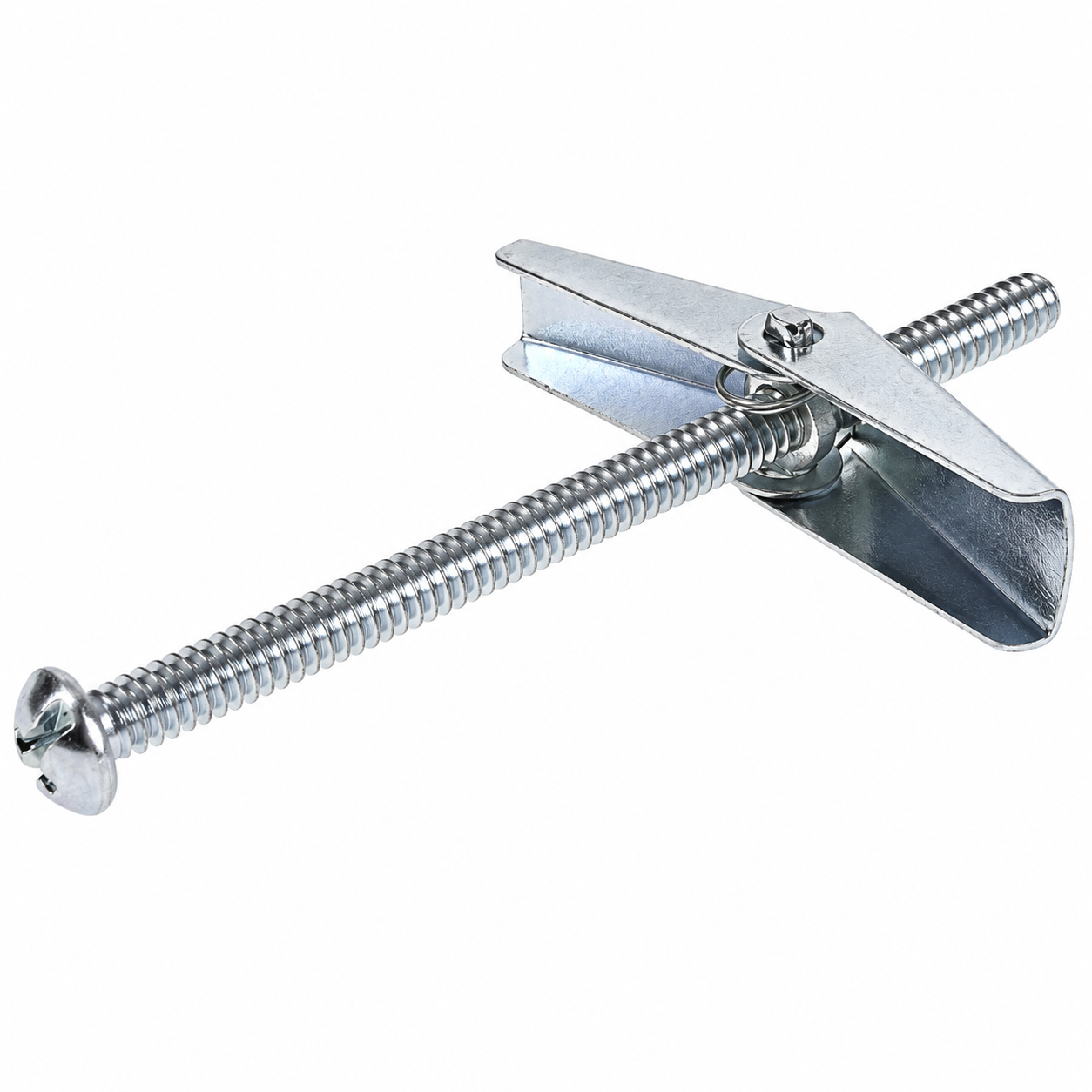 2 Pack Toggle Bolts 3/16" x 3", Heavy Duty Hollow Wall Anchors with Screws, Zinc-Plated Metal Drywall Anchors for Cabinets, Shelves, Fixtures, Drapery Hardware & Home Repair