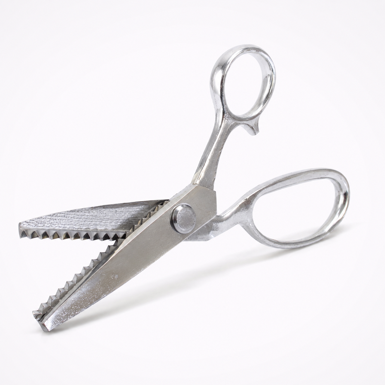 8 Inch Heavy Duty Pinking Shears, All-Metal Chrome-Plated Fabric Scissors with 4 Inch Zigzag Blades, Classic Wave Cut, Large Traditional Handle for Sewing, Tailoring and Crafts – SC-52800
