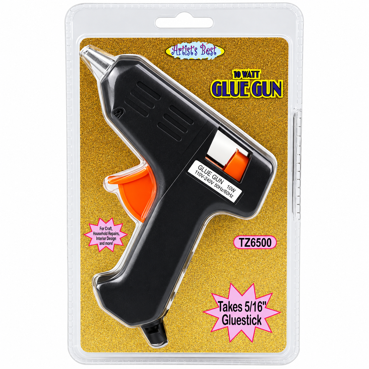 10 Watt Mini Hot Melt Glue Gun with Glue Sticks – Compact Crafting Glue Gun for DIY Projects, Decorations, Floral Arrangements & Repairs – CR-06500