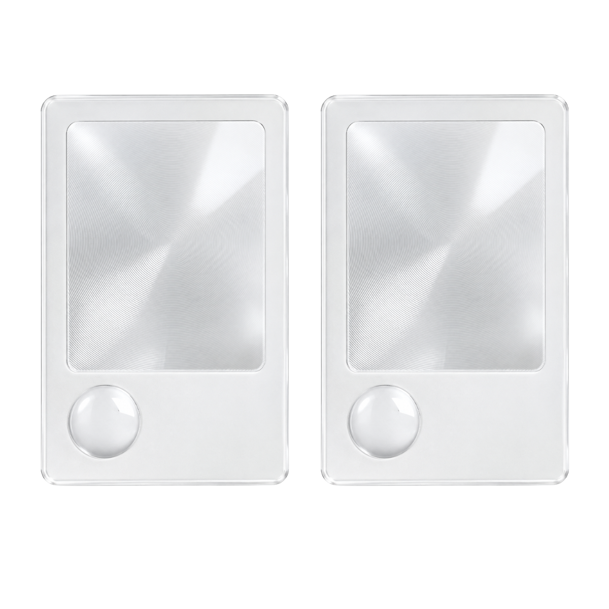 2X/4X Credit Card Size Acrylic Pocket Magnifiers – Wallet Reading Lenses (Pack of 2) – MG-13411-Z02