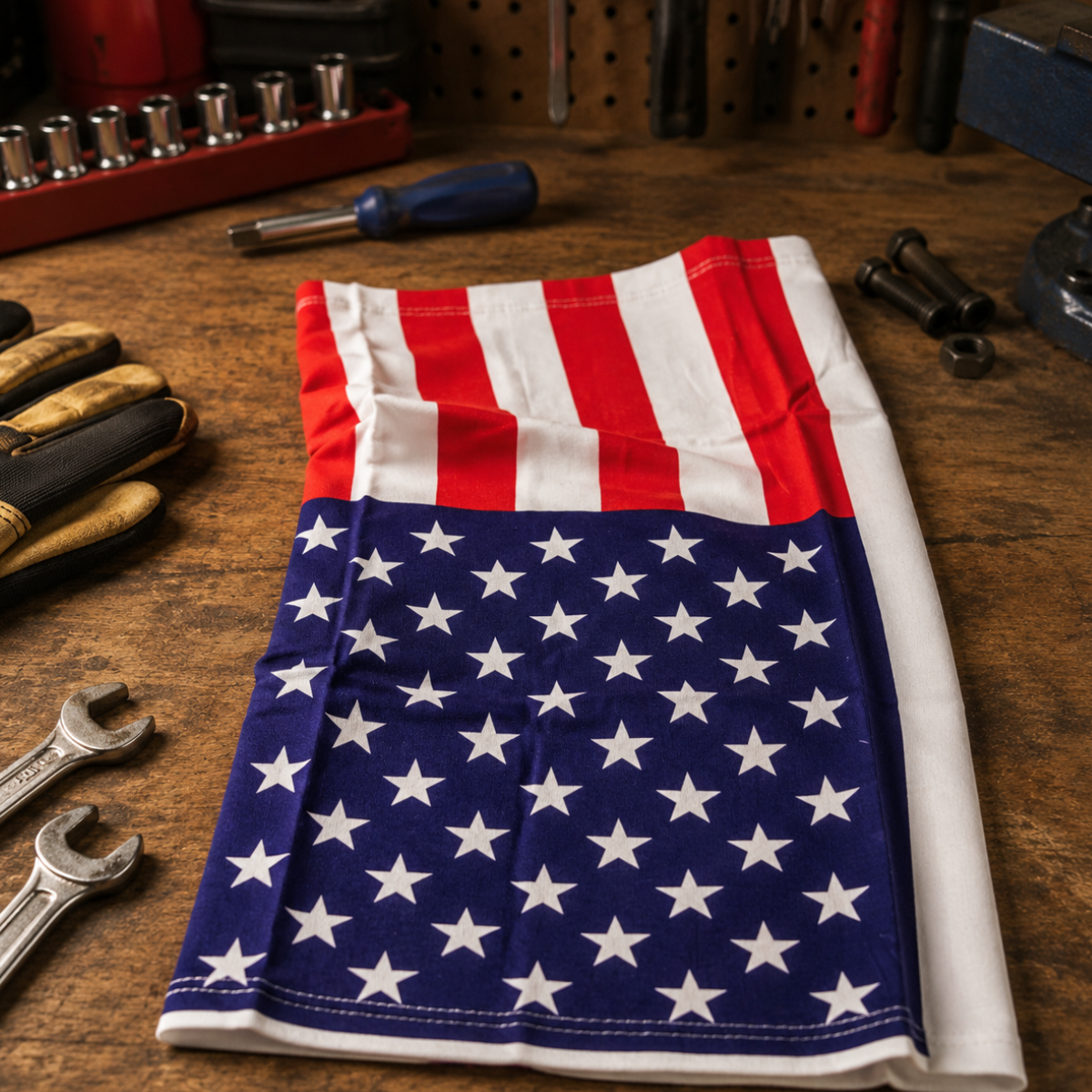 American Flag Neck Gaiter Face Covering – Red, White & Blue USA Patriotic Tube Scarf