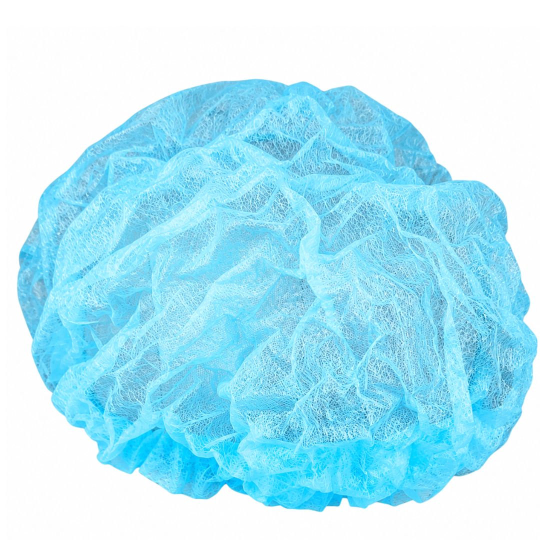 100 Pc. Disposable Blue Bouffant Hair Caps – Lightweight Breathable Hair Nets for Cleaning, Food Service, Healthcare & Workplace Use