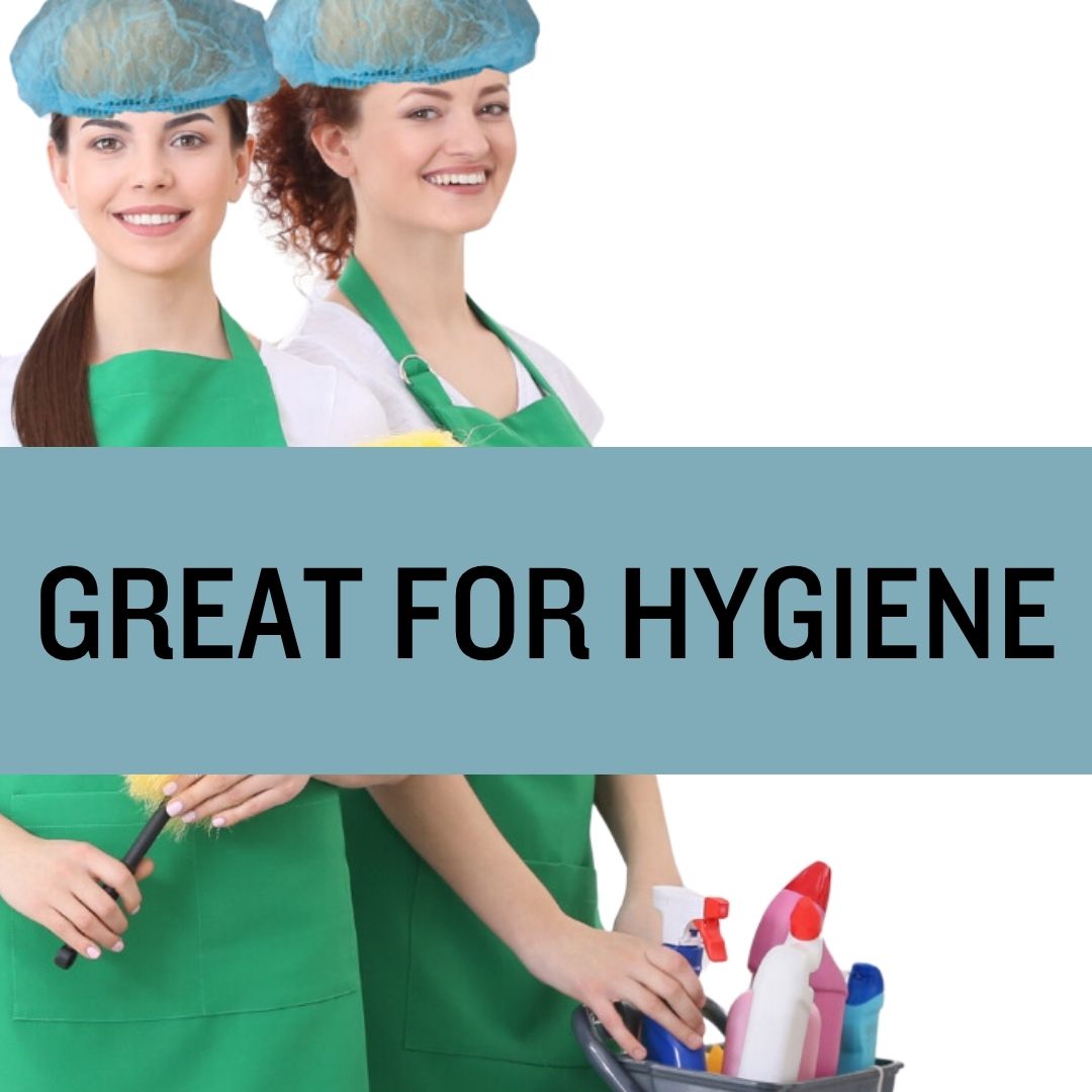 100 Pc. Disposable Blue Bouffant Hair Caps – Lightweight Breathable Hair Nets for Cleaning, Food Service, Healthcare & Workplace Use