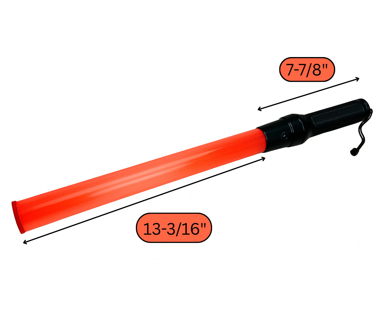LED Traffic Control Baton – 21-Inch Safety Wand with Flashing & Steady Modes, High-Visibility Orange with Wrist Strap – Ideal for Parking, Airports, Road Work & Emergency Use