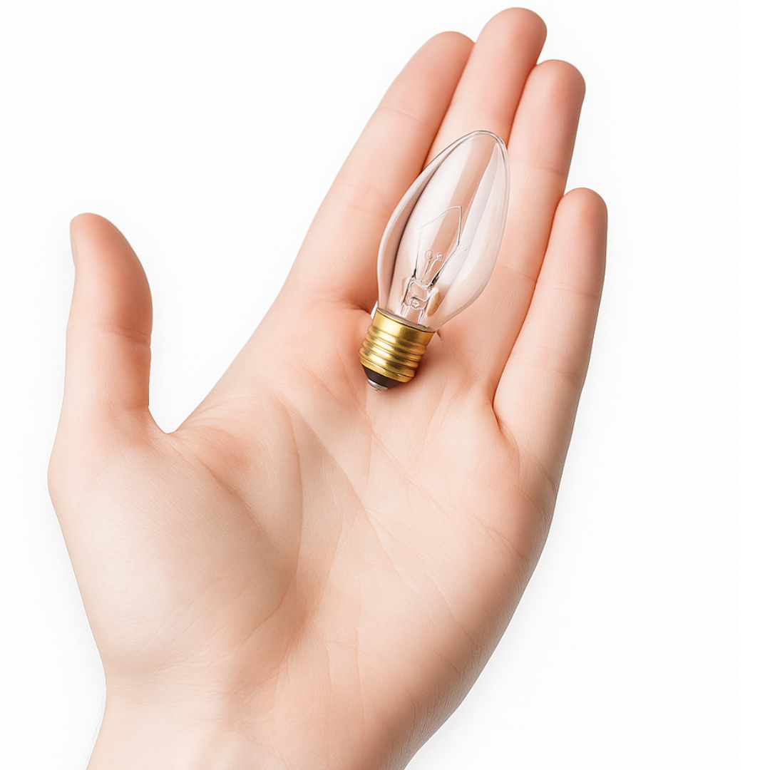 (5 PACK) C7 Clear 120V 4W Bulb – E12 Candelabra Base Night Light Bulb – Replacement for Salt Lamps, String Lights, Wax Warmers & Holiday Decorations