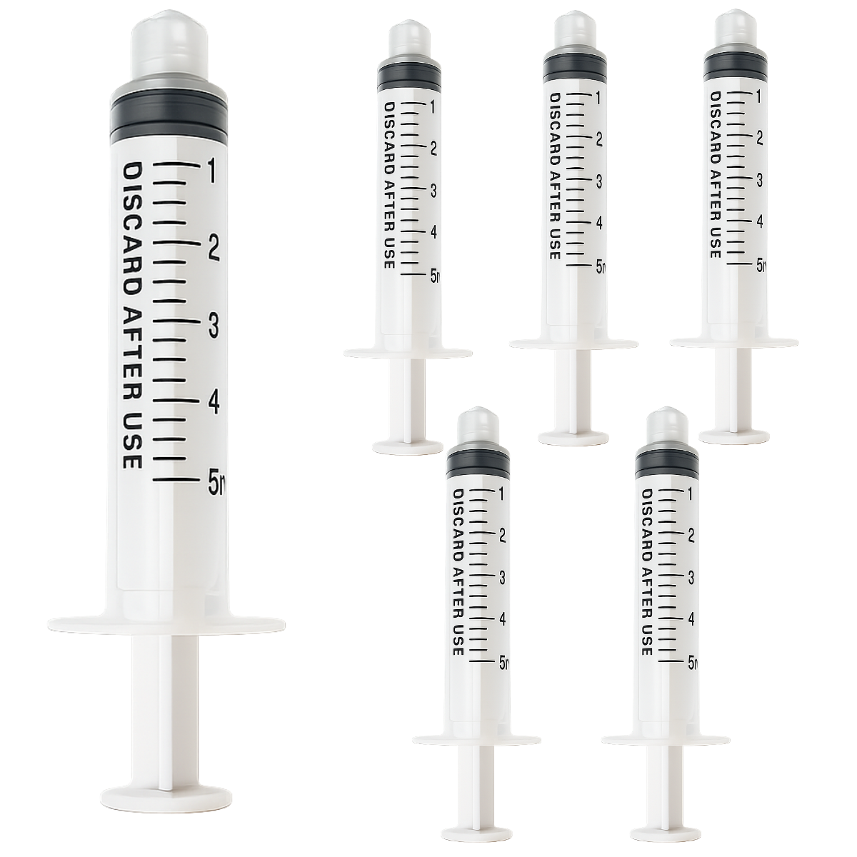 Plastic Disposable Syringe / Dispenser - 5ml (Pack of: 6) - TJ01-87600-Z06