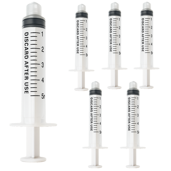 Plastic Disposable Syringe / Dispenser - 5ml (Pack of: 6) - TJ01-87600-Z06