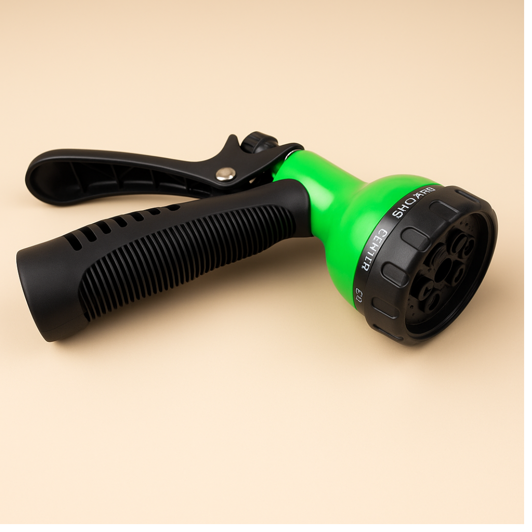 GrowGreen 50ft Expandable Garden Hose with Brass Connectors & 8-Pattern Spray Nozzle – 3/4 Inch Flexible Lightweight Water Hose for Lawn, Yard, and Garden Use