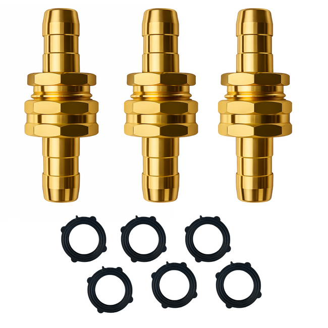 Brass Hose Repair Mender – 3/4" Garden Hose Connector Coupler (3 Pack)