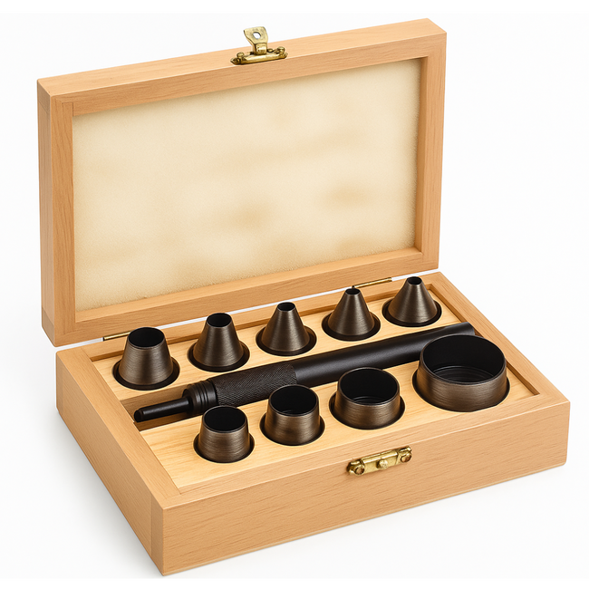 WEDGE: 10 Piece Hollow Punch Set In Custom Fit Box  - TZ01-92990