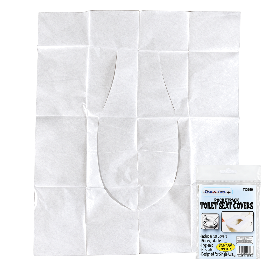 Disposable Toilet Seat Covers, Biodegradable Travel Toilet Seat Liners, 10 Pack