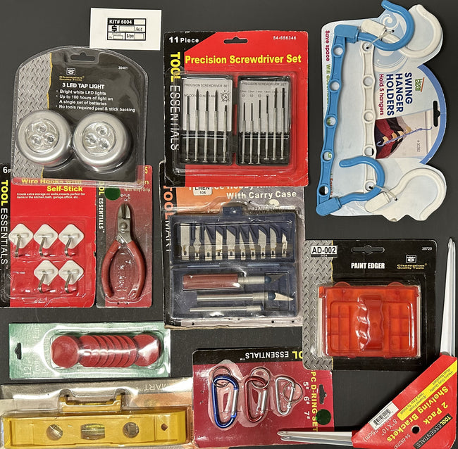 11+ Piece Hardware & Tool Assortment – Bulk Closeout Lot (KIT #5004)