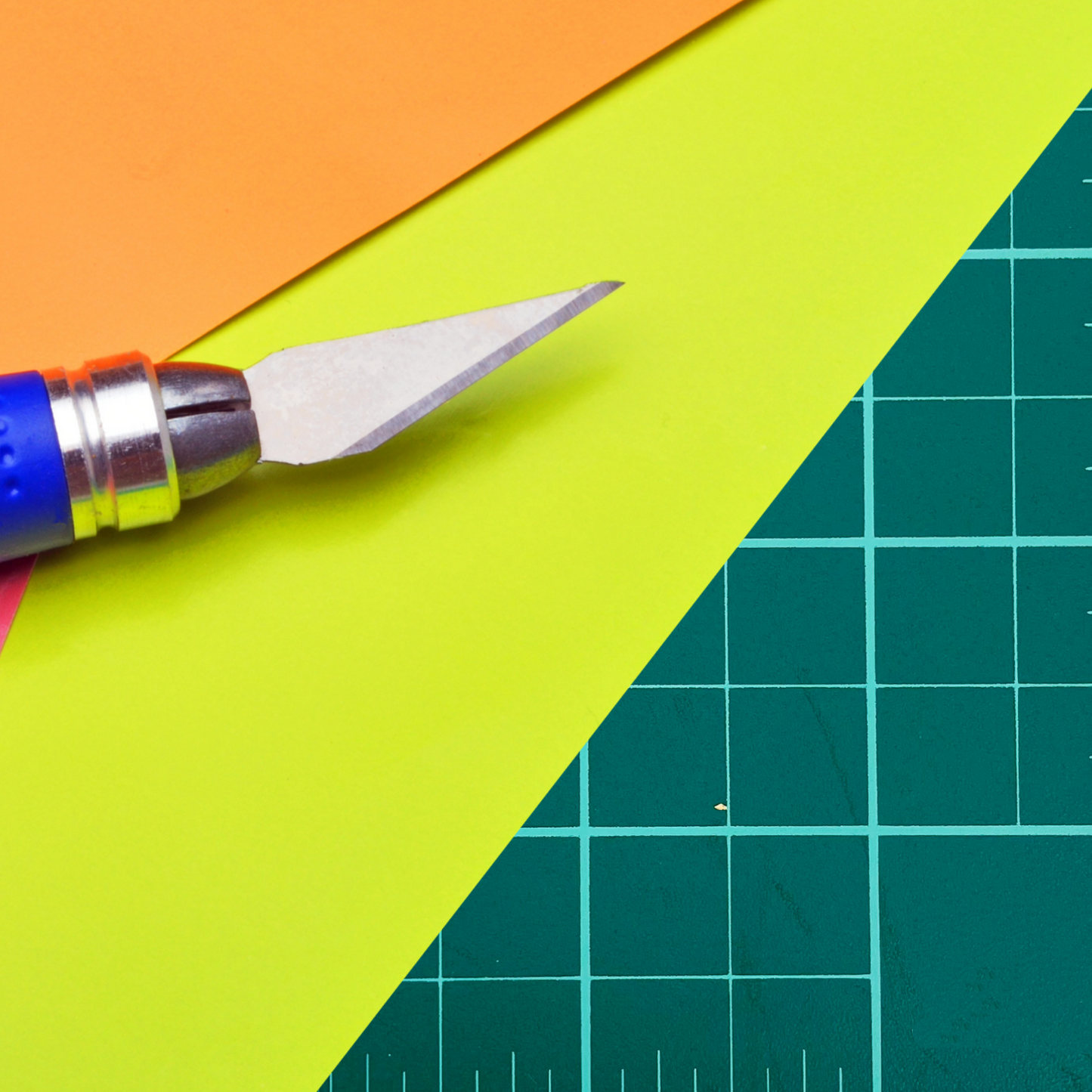 Self-healing Green Cutting Mat - 4" x 4" - Pre-marked Grid Lines (Pack of: 2) - CR-00-90404-Z02