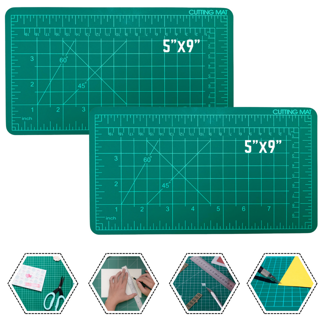 Self-healing Green Cutting Mat, 5" x 9" (Pack of: 2) - CR-91509-Z02