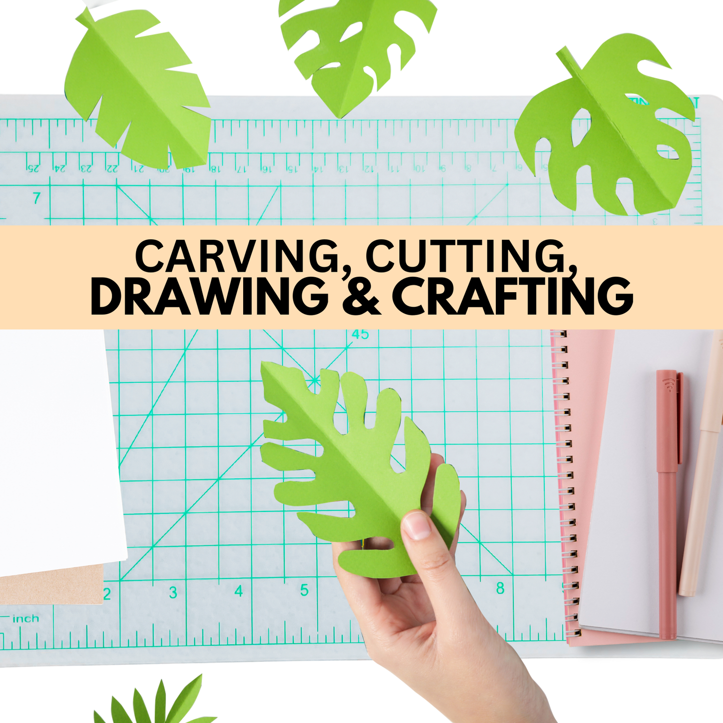 Self-Healing Cutting Mat & Rotary Cutter Combo – Durable Craft Cutting Mat with Precision Rotary Cutter | Sewing, Quilting, Craft & DIY Cutting Set