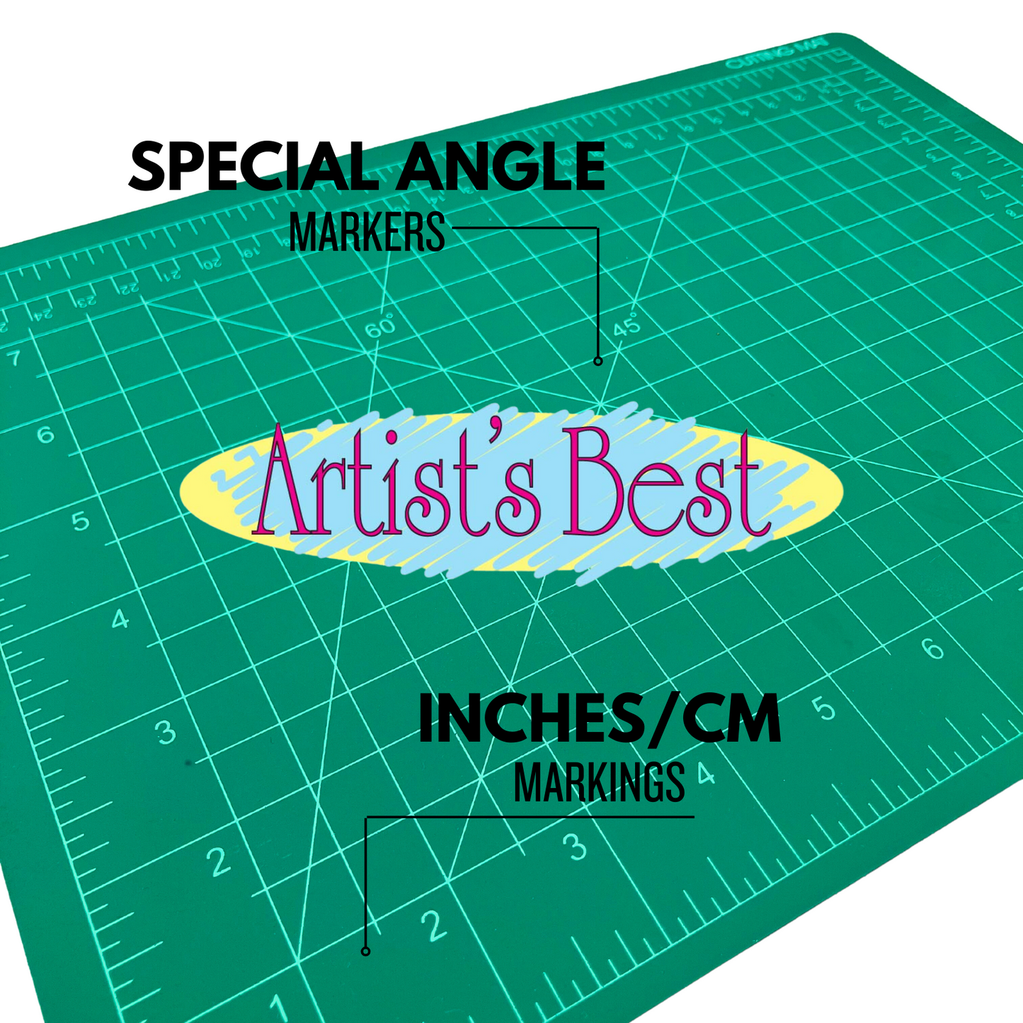 9x12 Inch Green Cutting Mat with Pre-Marked Grid Lines  - CR-91912