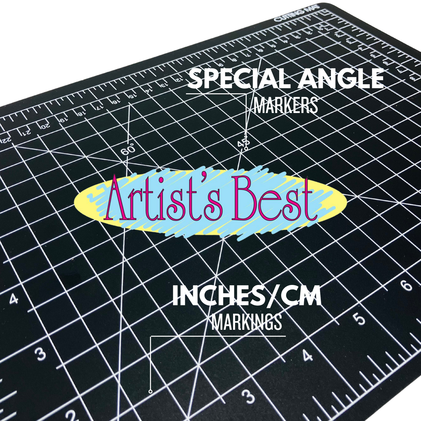 9  X 12 Inch  Self-Healing Black Cutting Mat With Pre-Marked Grid Lines  - CR-00-91913