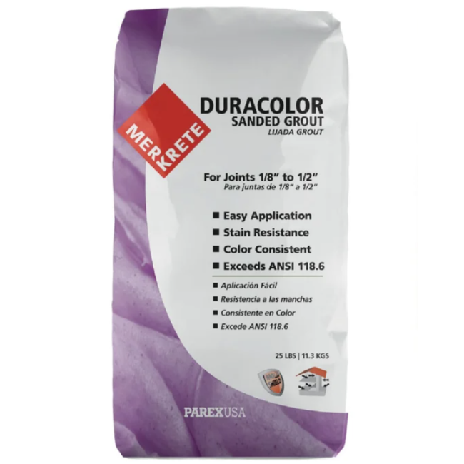 ME Duracolor Sanded Grout – 25 LB | Professional Grade Polymer-Modified Portland Cement Grout | For Ceramic, Porcelain & Stone Tile | Durable, Stain-Resistant, Color-Consistent | For 1/8” to 1/2” Grout Joints | Made in USA - BONE