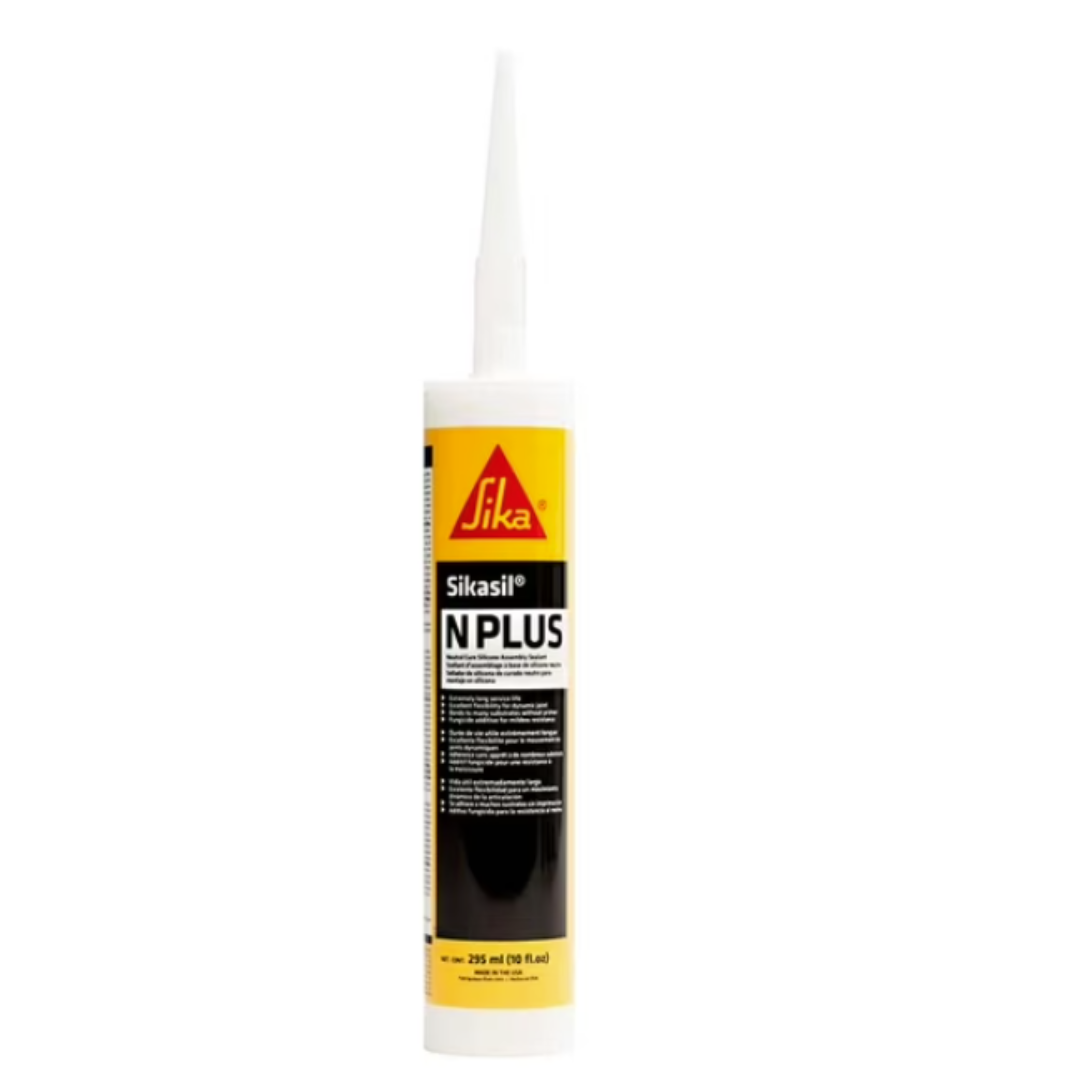 Sikasill N Plus Silicone Sealant 10 oz – High-Performance Construction Sealant for Expansion & Control Joints, Doors, Windows, Curtain Walls – UV & Ozone Resistant, Non-Staining, ±50% Joint Movement – Made in USA | GRAY