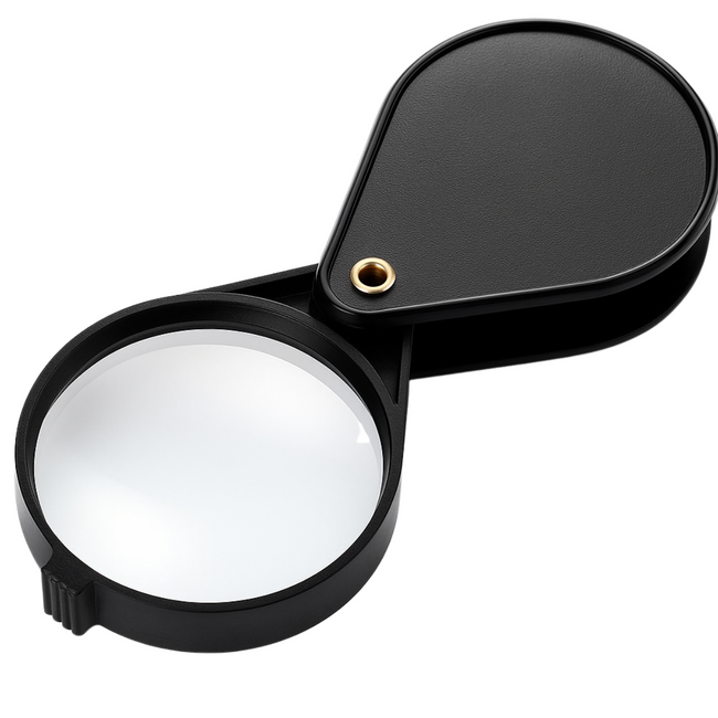 Swivel Folding Loupe Magnifier with 2.25" Large Lens – 3.5x Power