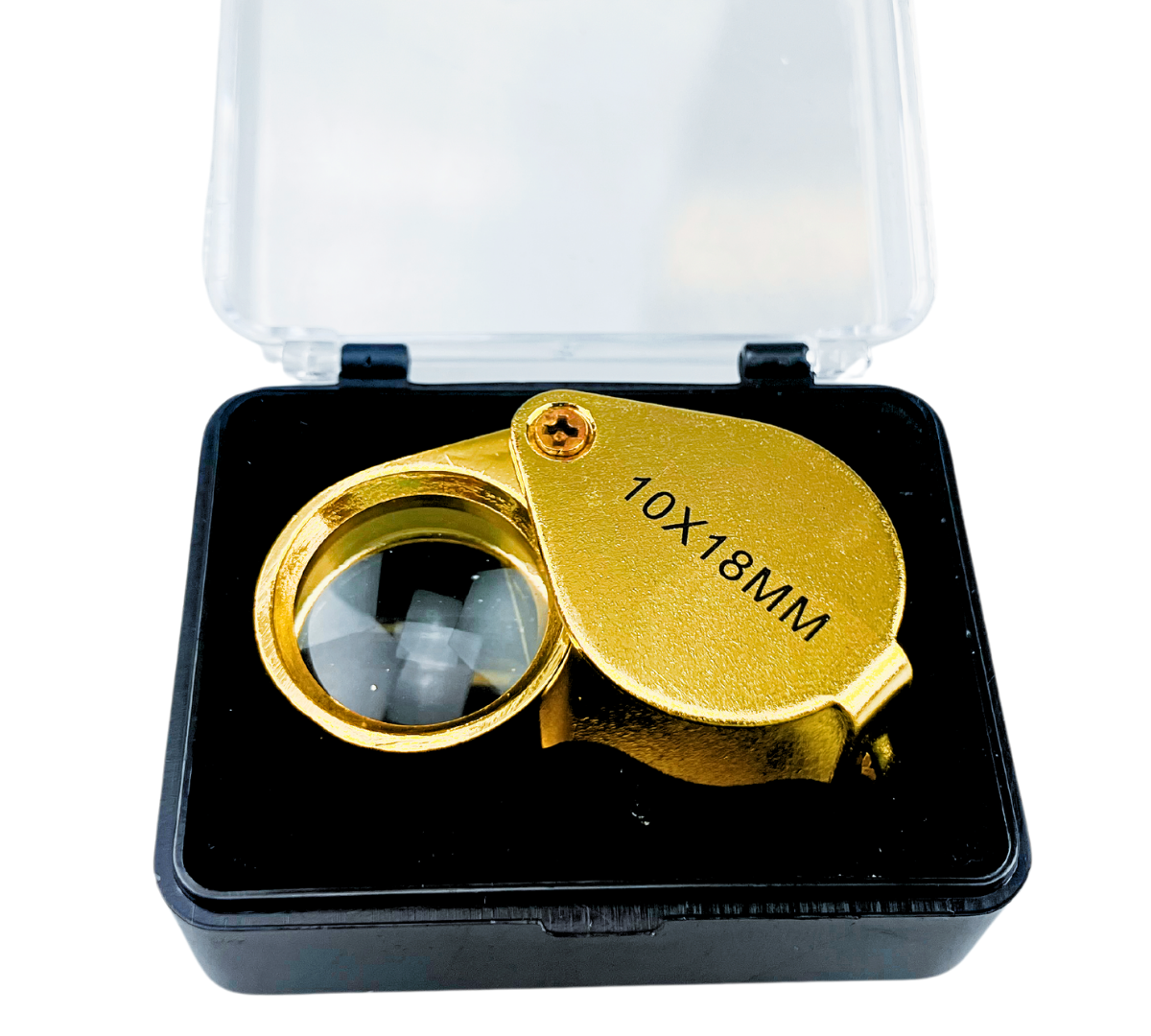 3/4" (19mm) Lens Gold Loupe | 10X Magnification Power | Gold Mirror Finish | Gift Box Included