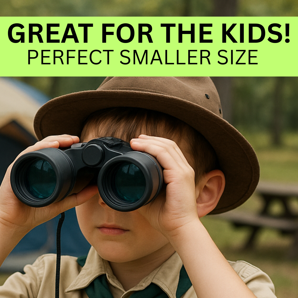 Sporty Black Binoculars With 5X power, and 30mm Clear Lenses  - MG-B-00222