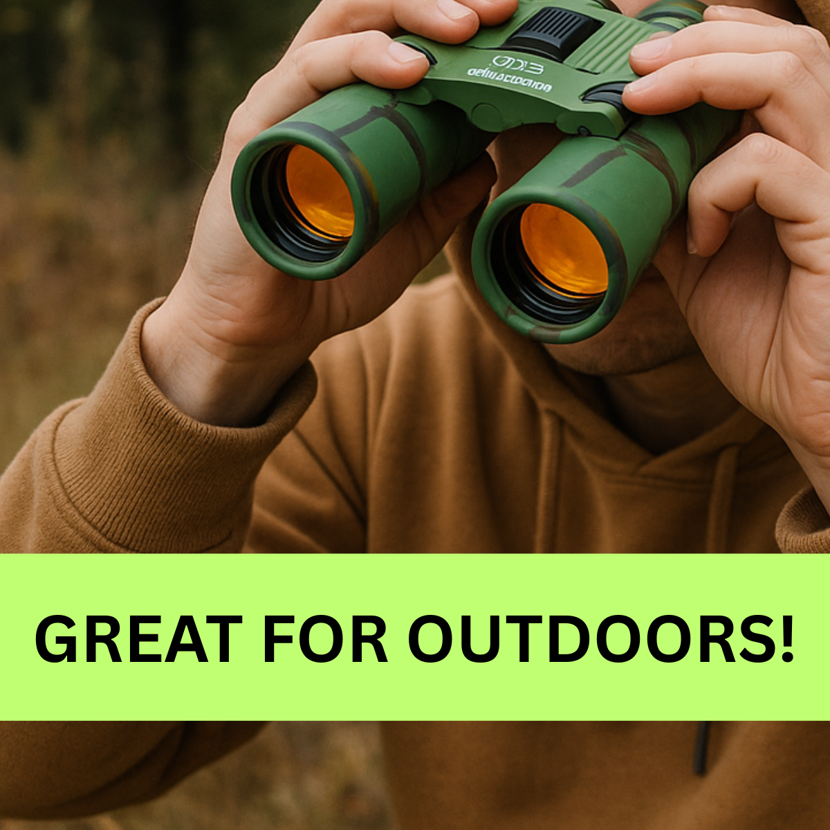 Hunter 10x25 Compact Ruby Lens Binoculars – Camo Green All-Purpose Outdoor Binoculars for Hiking, Camping, Sports – Lightweight, Includes Neck Strap & Pouch – MG230RC
