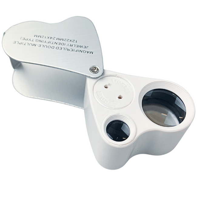 Double Lens Loupe with LED Light - 30X and 60X Power  - TJ-92521