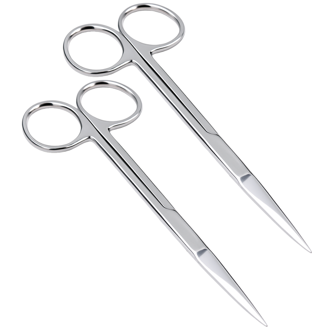 4.5 Inch Straight Stainless Steel Scissors (Pack of: 2) - SC-75451-Z02
