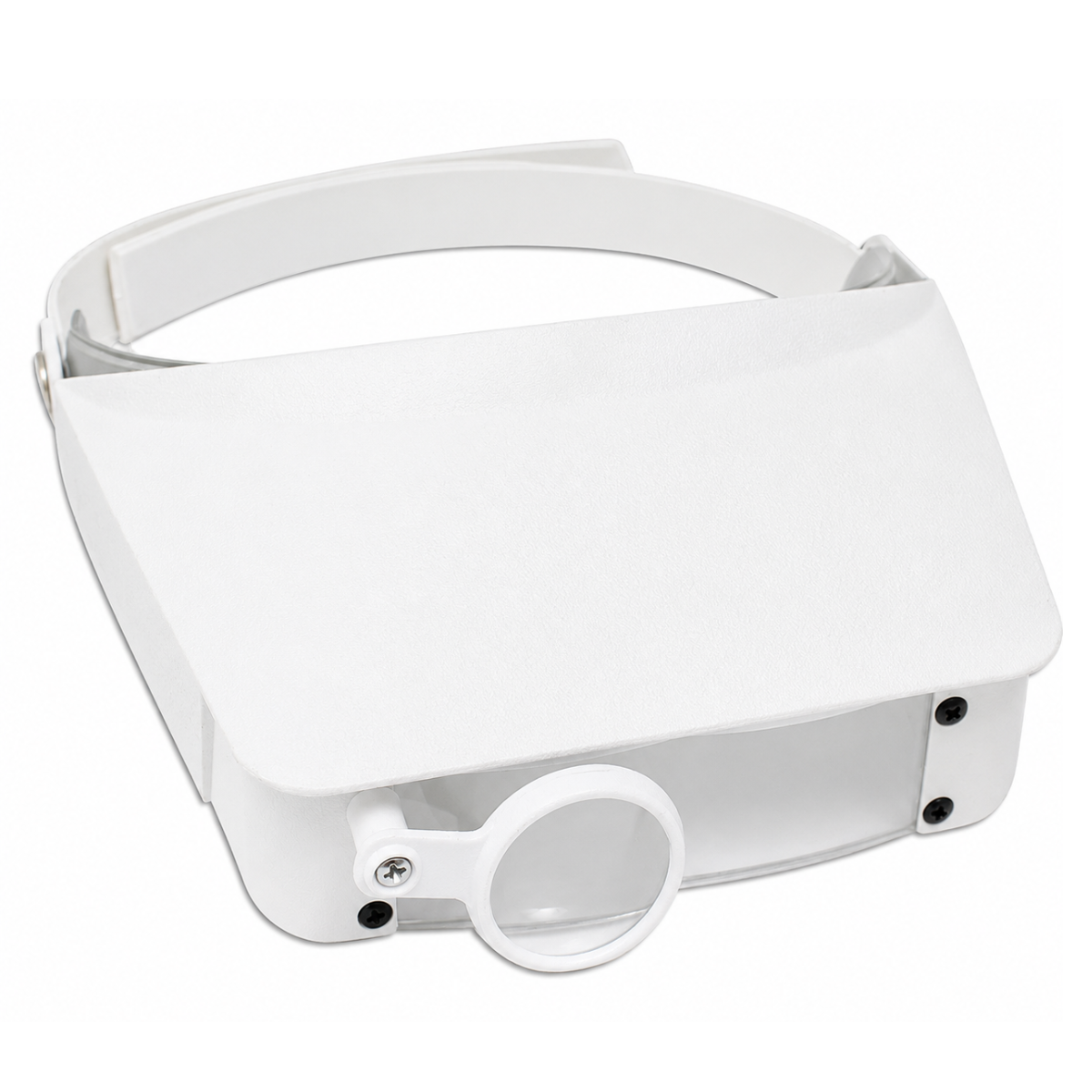 White Visor-Type Head Worn Magnifier - MG-97001