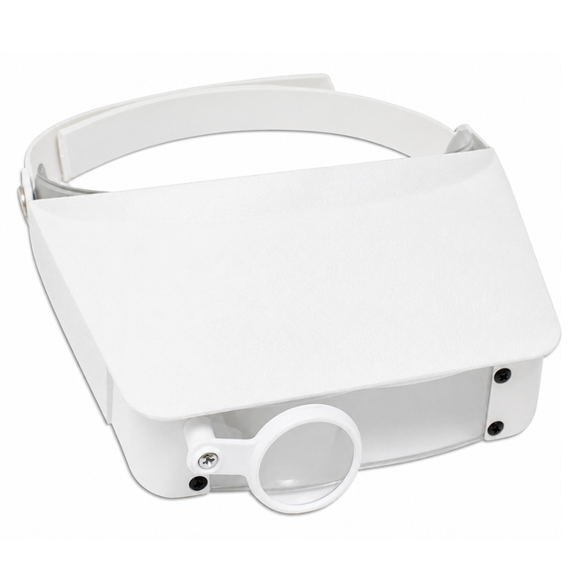 White Visor-Type Head Worn Magnifier - MG-97001