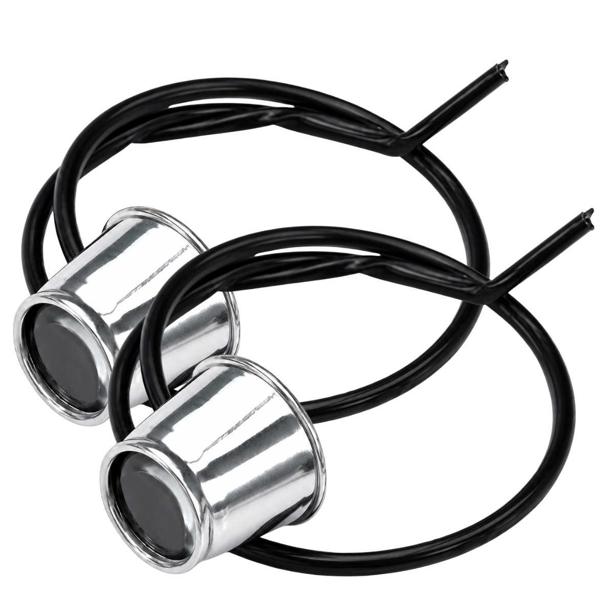 Silver Flexible Headband Eye Loupe, 10X Power Magnifier, 7/8" Lens, Aluminum Body, Pack of 2