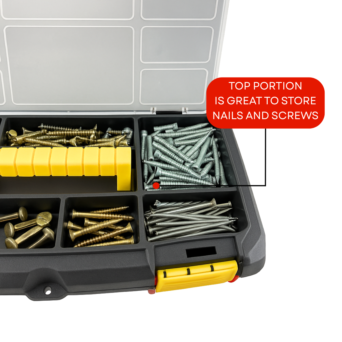 3-Piece Plastic Tool Box Set with Tray – Durable Orange Storage Organizer with Secure Latches & Top Compartments