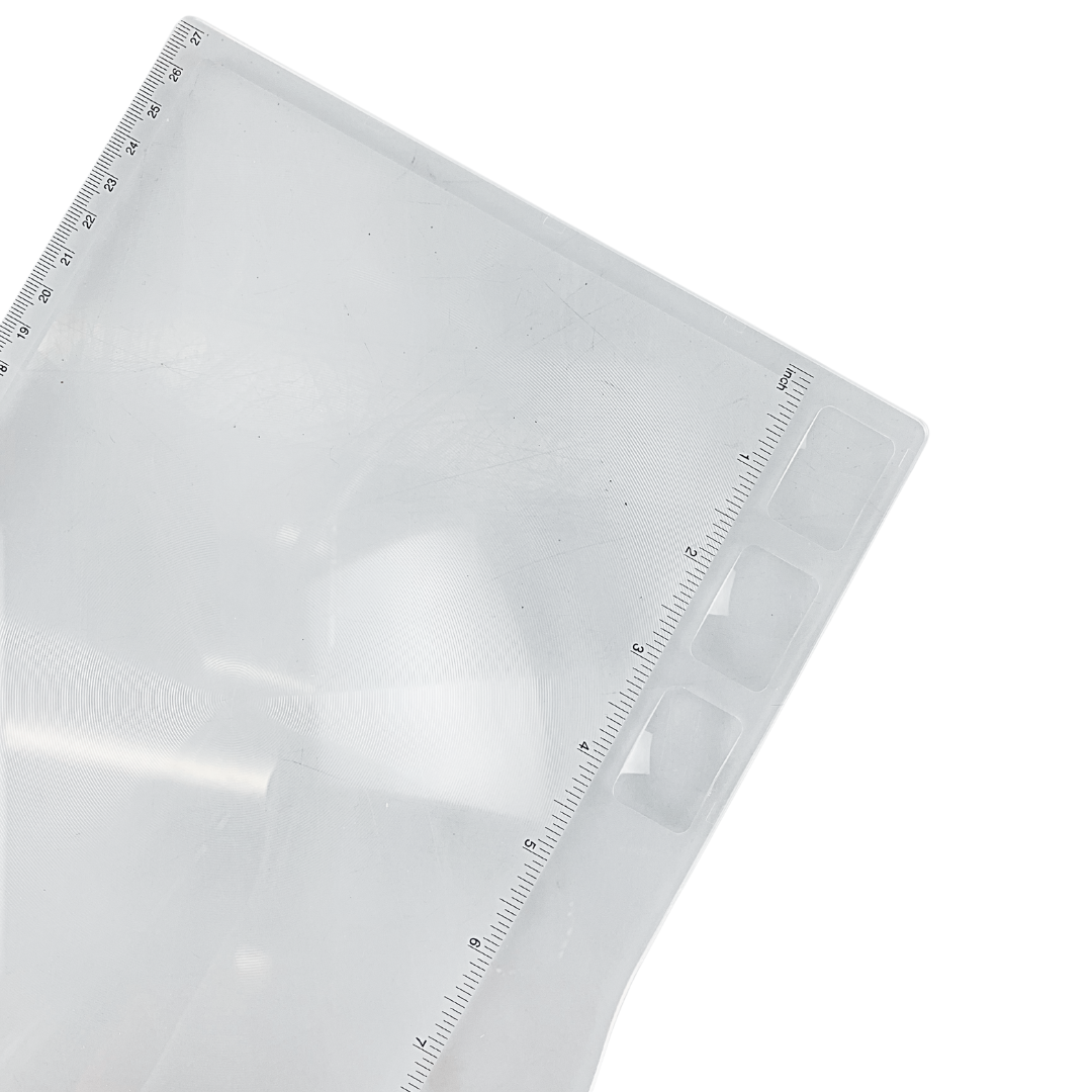 Full Page Fresnel Magnifier with Ruler - MG-15060