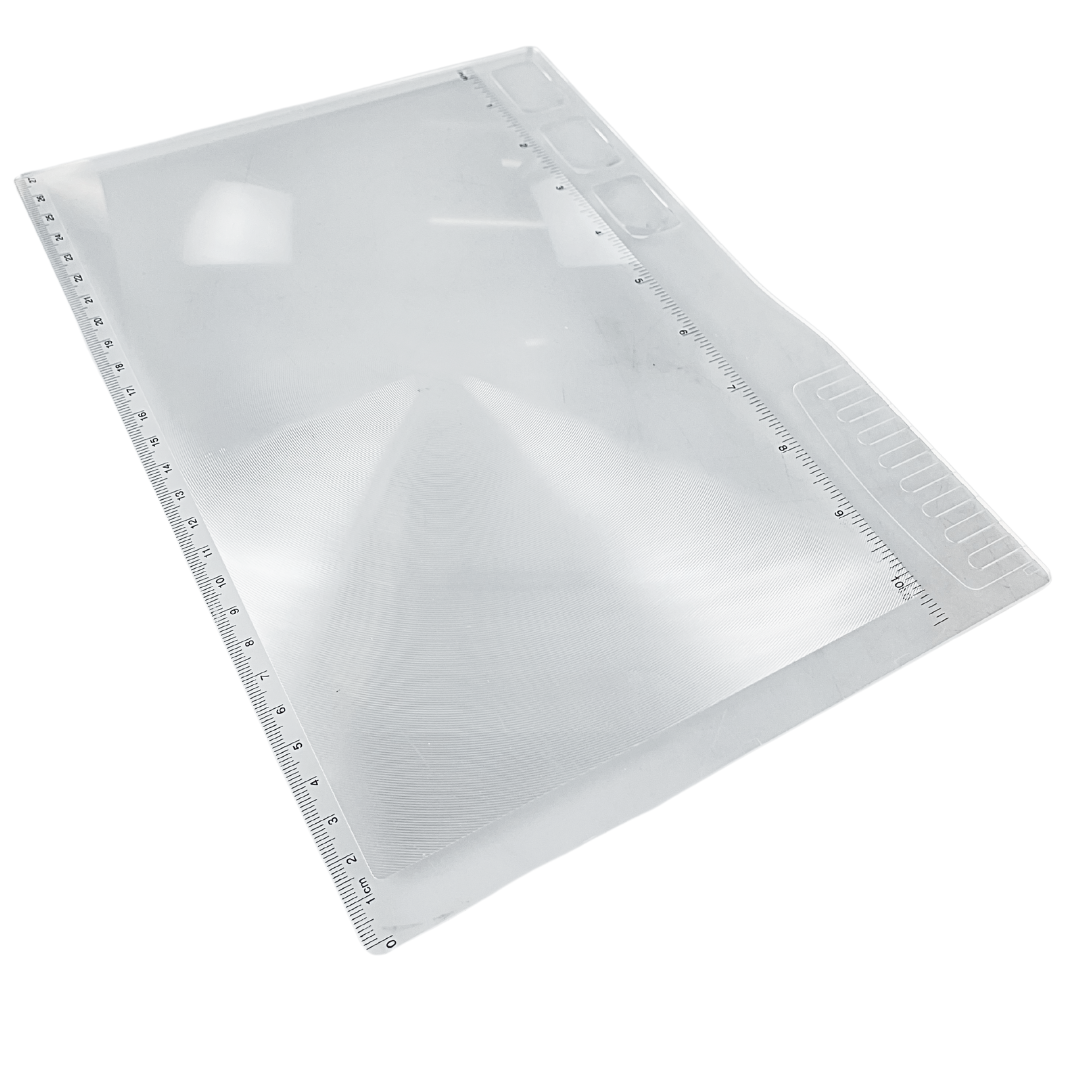 Full Page Fresnel Magnifier with Ruler - MG-15060