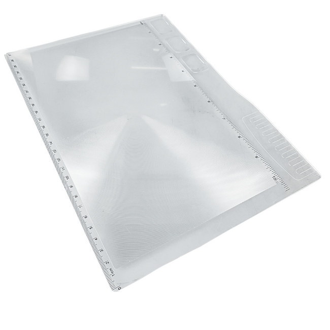 Full Page Fresnel Magnifier with Ruler - MG-15060