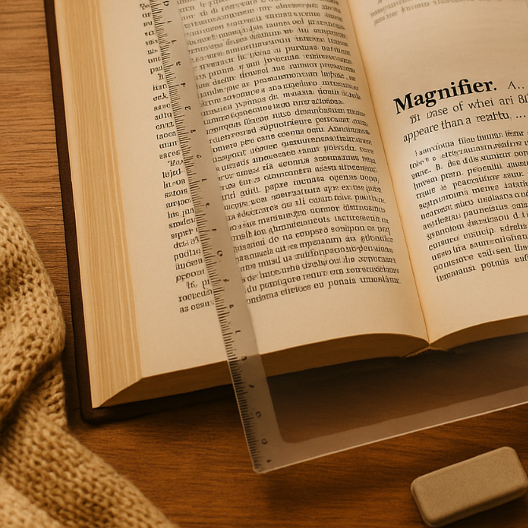 Full Page Fresnel Magnifier with Ruler - MG-15060