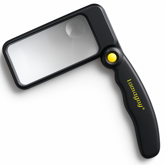 2x Portable Folding Magnifier with LED Light and Carrying Case  - MP-29273
