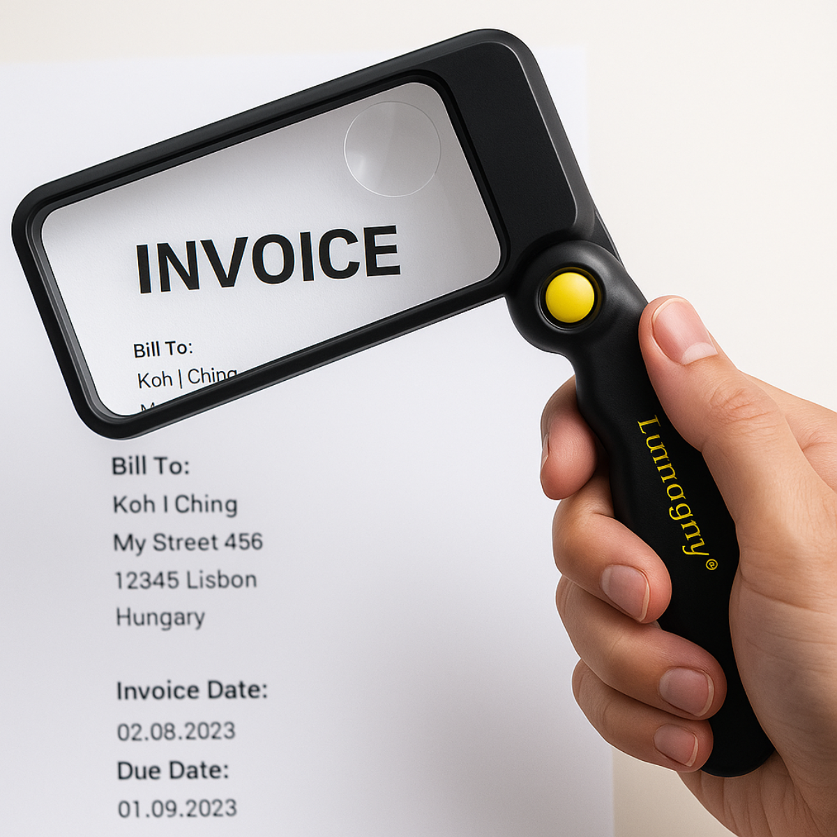 2x Portable Folding Magnifier with LED Light and Carrying Case  - MP-29273