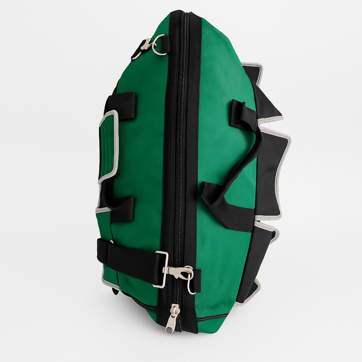 RAVEN 24" Heavy Duty Tool Bag with Pockets and Straps, Green and Black