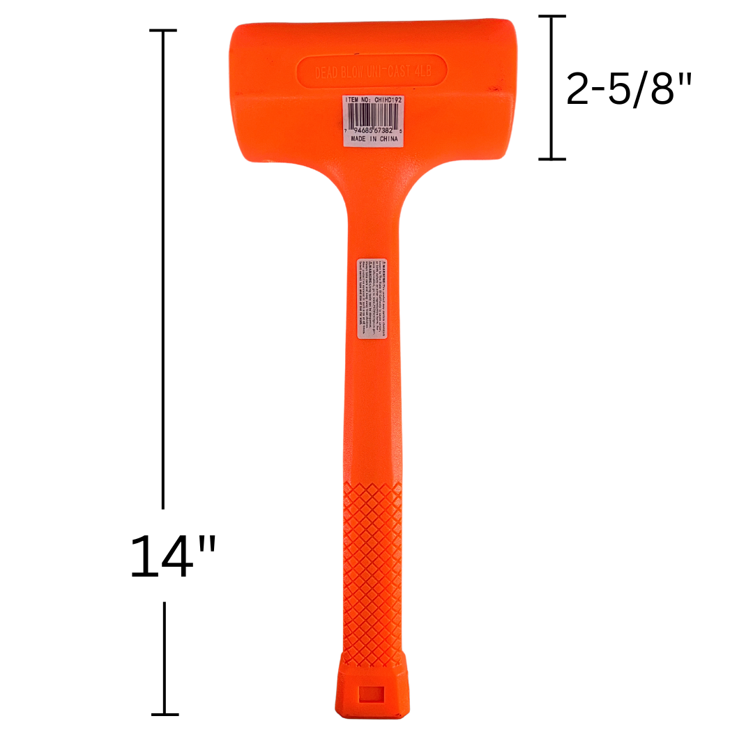 4-Pound Neon Orange Dead Blow Hammer