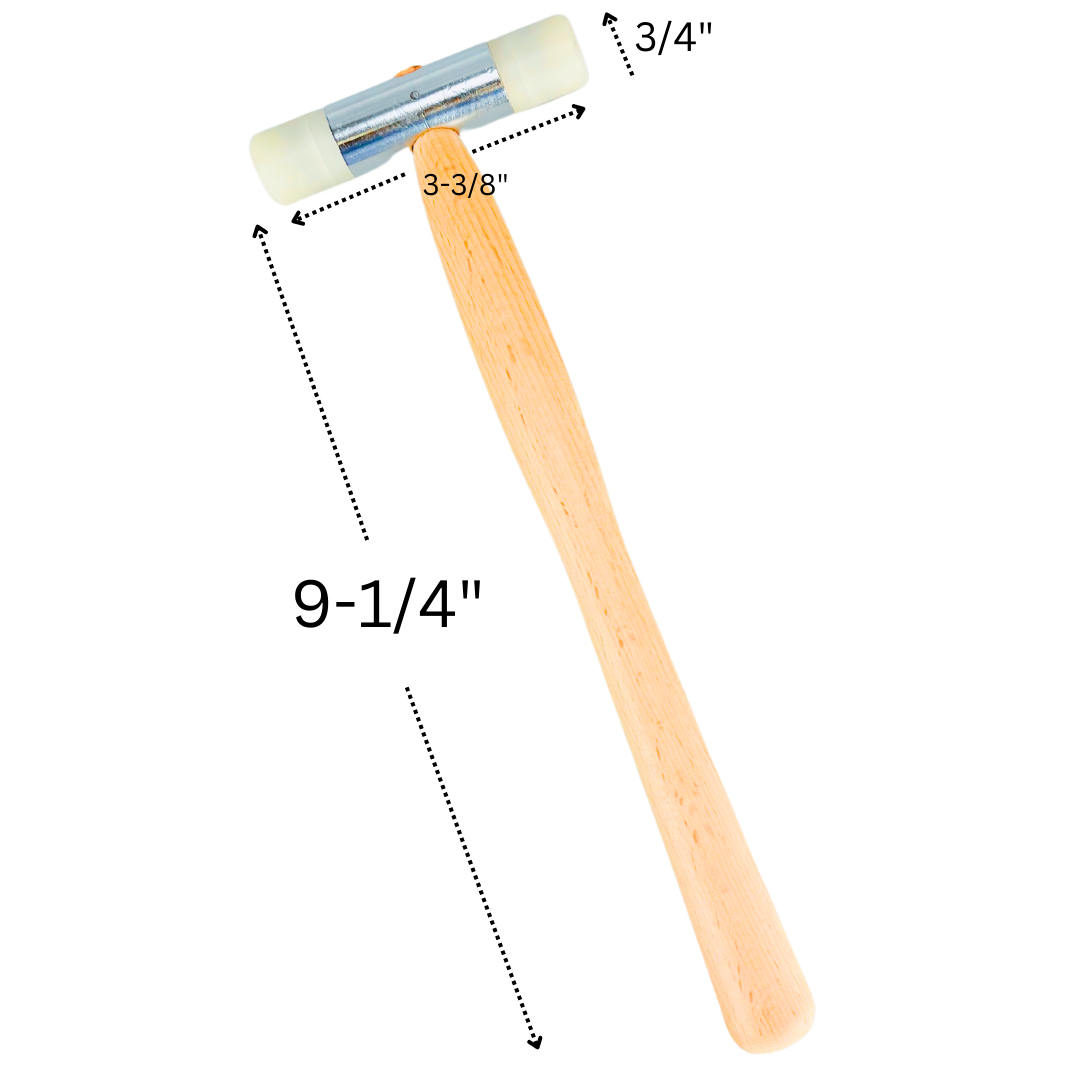 3/4" Plastic/Nylon Head Hammer With Solid Wood Handle  - PH-29319