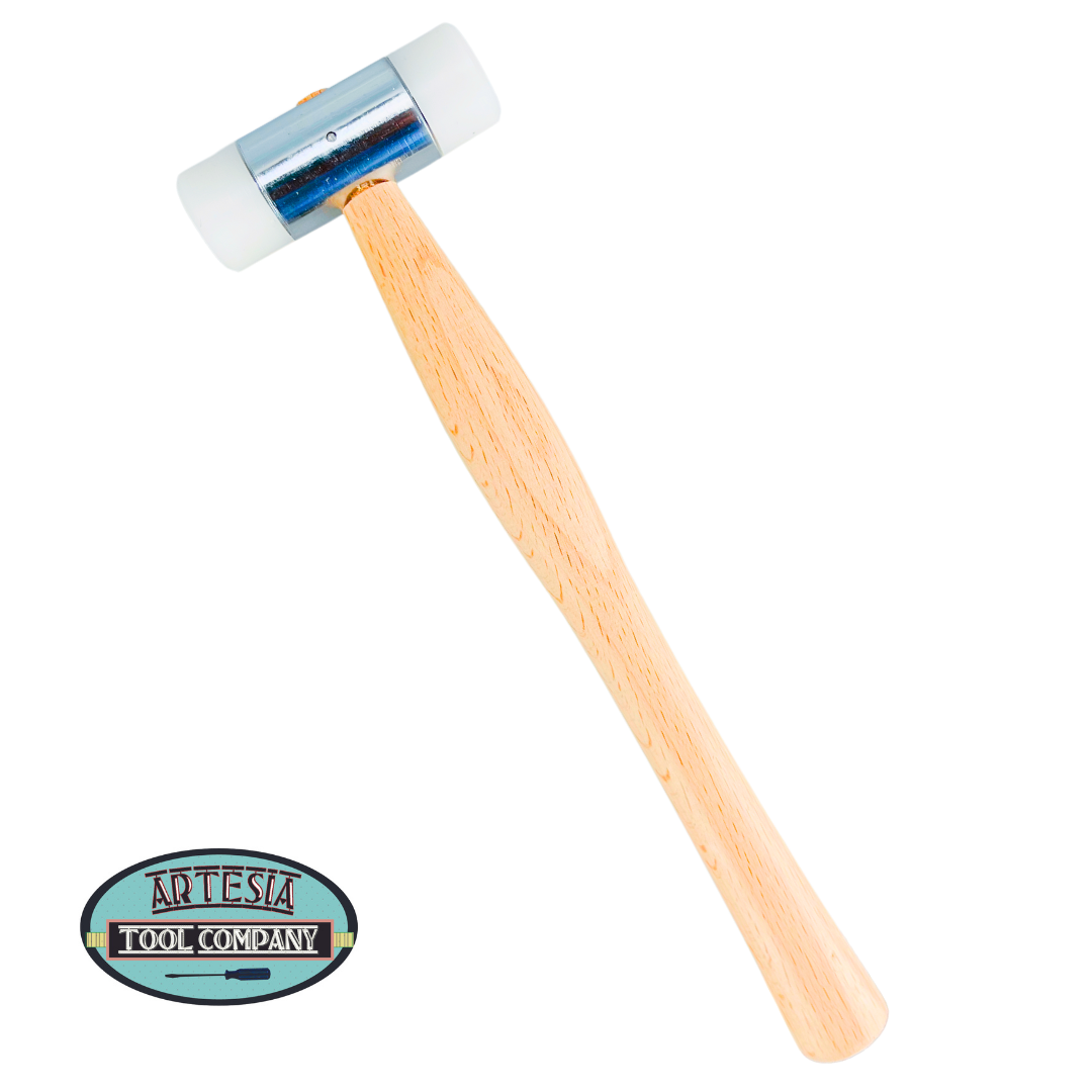 10 Inch Overall Length Double Headed Nylon Hammer With Wooden Handle  - TJ-29309