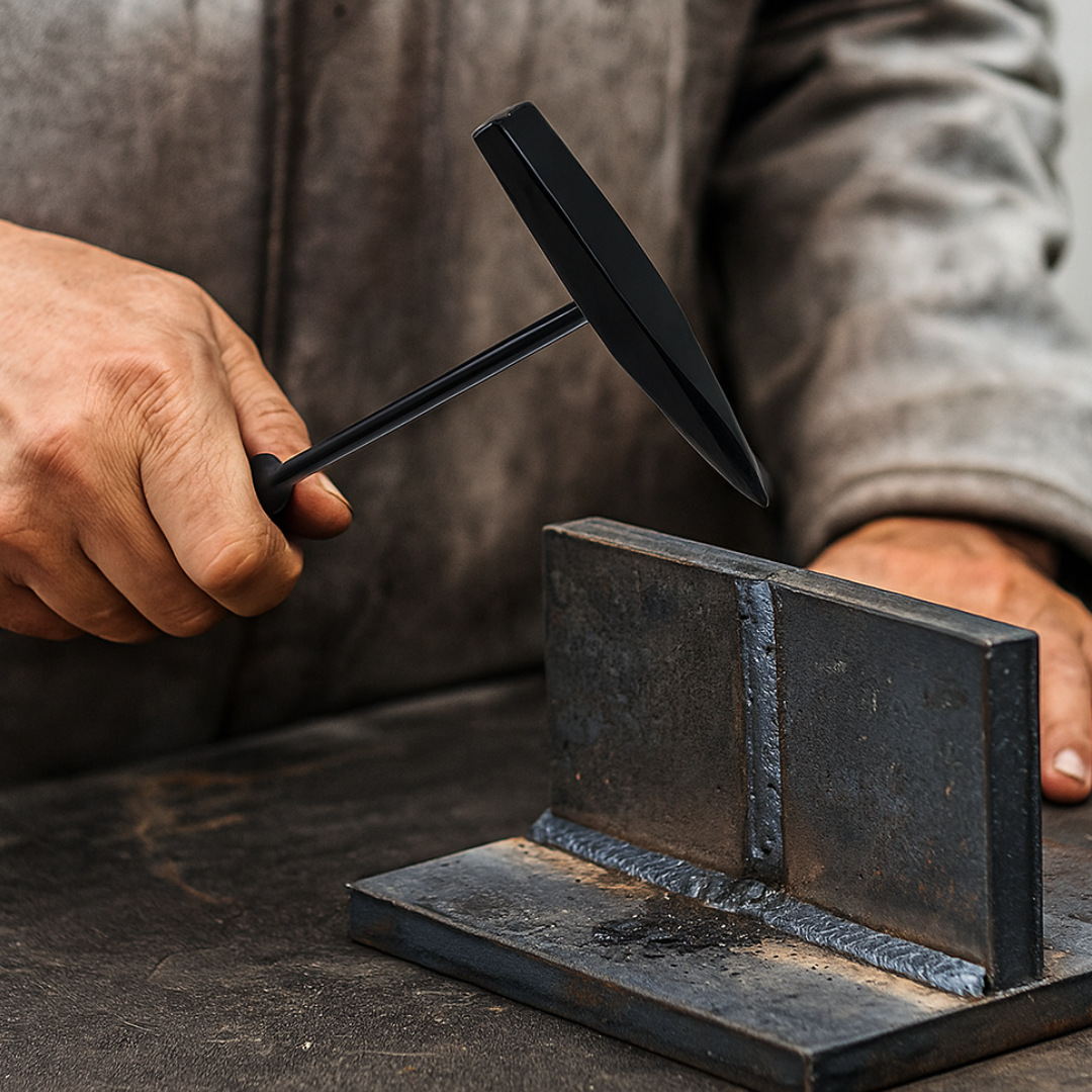 10.5" Welding & Chipping Hammer with Spring Coil Handle – Dual Headed (Flat & Pick) – Heat Treated Steel – Shock-Absorbing Spiral Grip – Ideal for Welders & Masonry Work – PH-40750