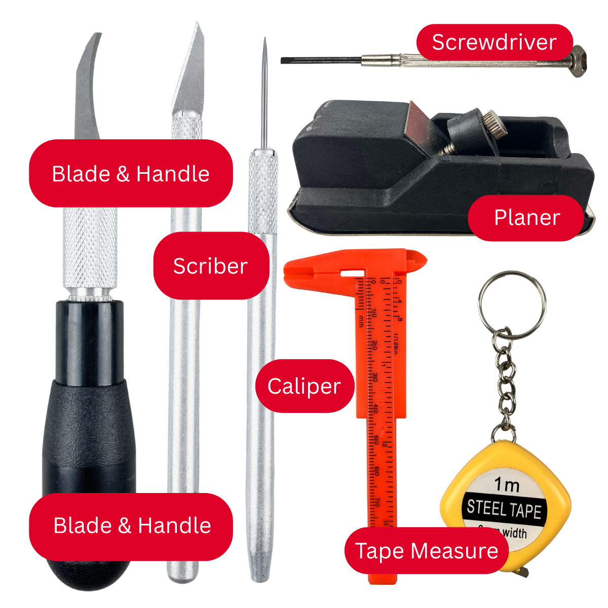 38-Piece Hobby Knife Set – Precision Craft Tool Kit with Assorted Blades, Handles, Planers, Caliper, Tape Measure & Storage Case – For Model Building, Carving, DIY, Woodworking & More