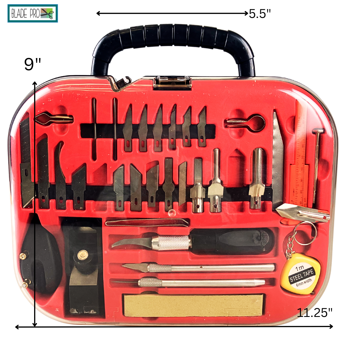 38-Piece Hobby Knife Set – Precision Craft Tool Kit with Assorted Blades, Handles, Planers, Caliper, Tape Measure & Storage Case – For Model Building, Carving, DIY, Woodworking & More